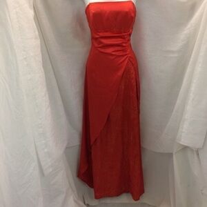 Vintage Red Strapless Evening Gown Zum Zum by Niki Lavis